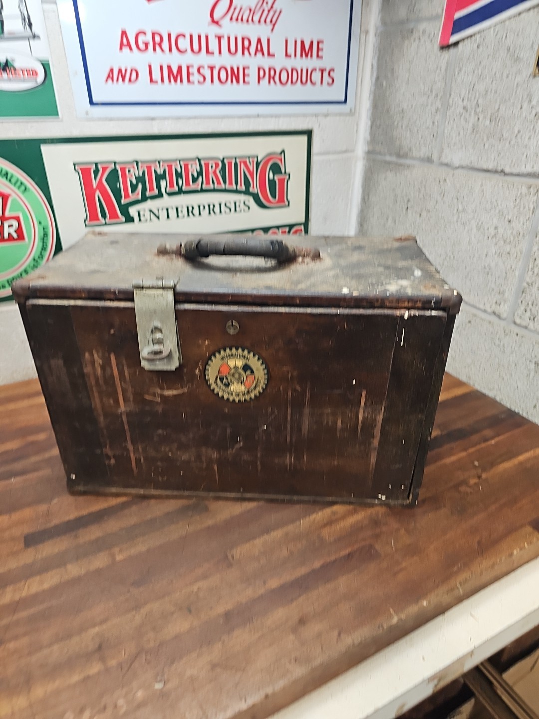 Q29- Union 6 Drawers Wood Machinist Chest Tool Box Antique Chest Tool Box