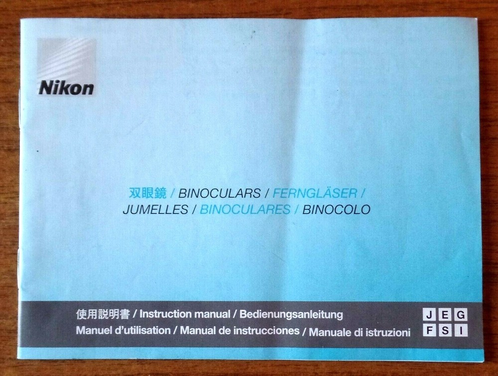 Vintage NIKON BINOCULARS Instruction Manual
