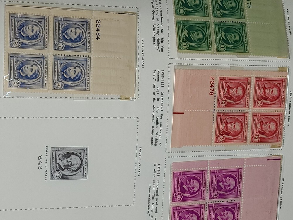 HARRIS LIBERTY BLOCK Postage Stamp Album with appx 172 block stamps