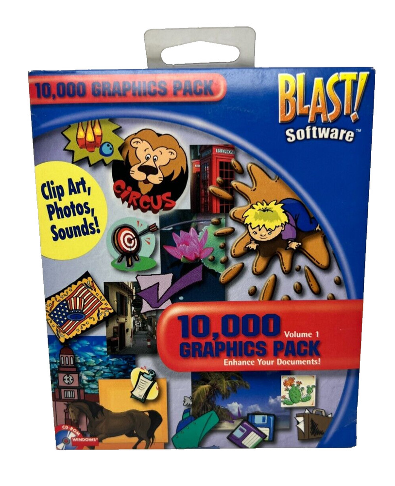 10000 Graphics Pack Volume 1 Blast Software CD-ROM