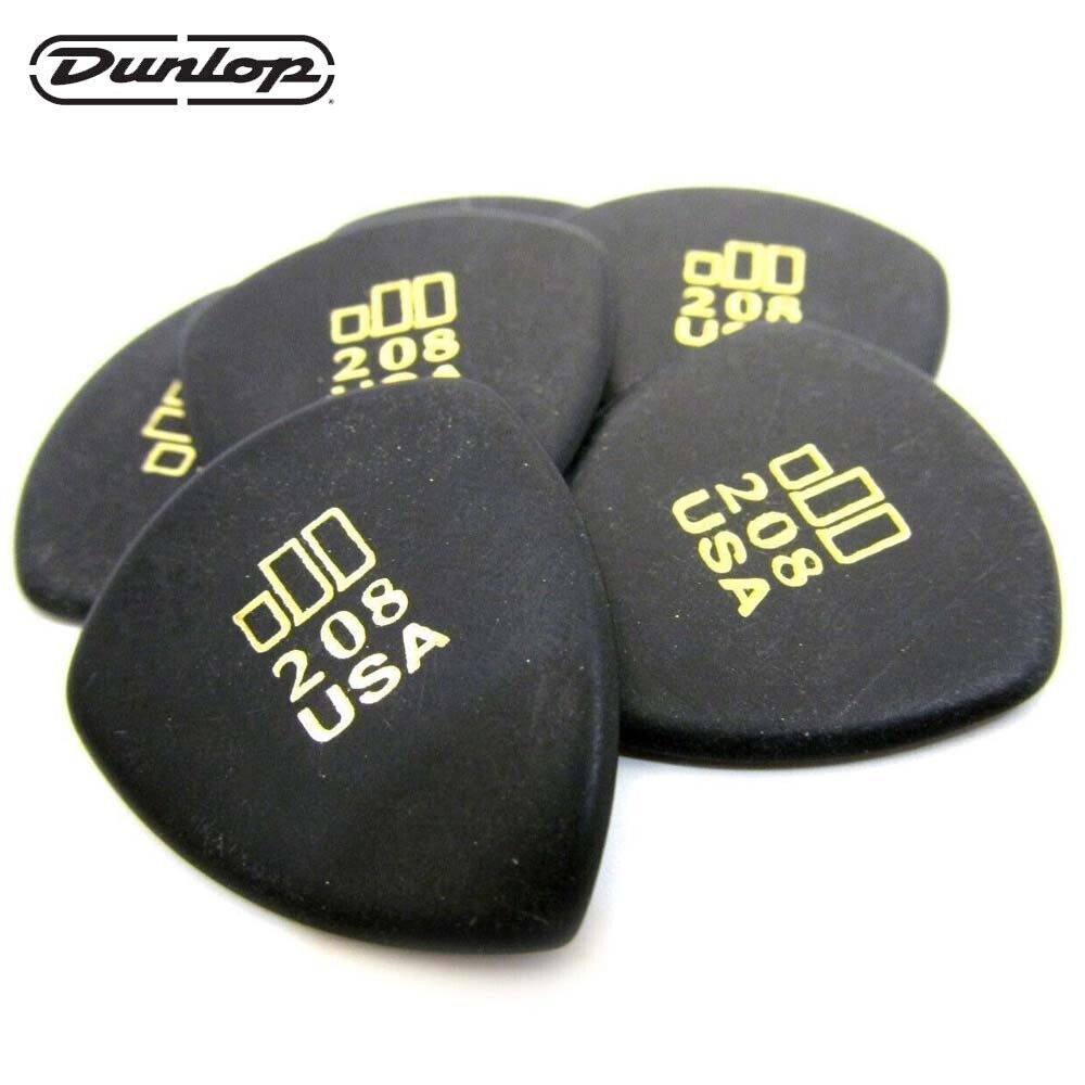6-PACK Dunlop 477P208 JD Jazztone Large Sharp Tip Guitar Picks Black