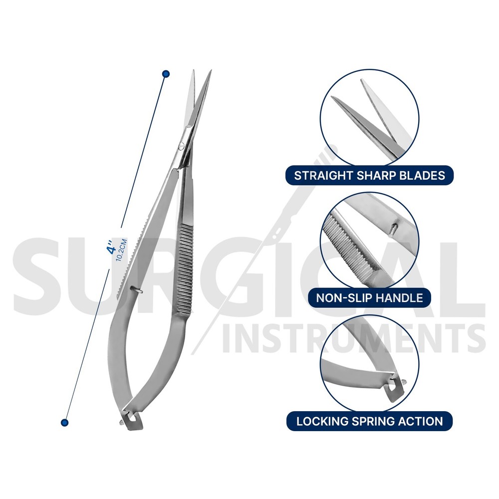 3 Pcs Microsurgical Dissection Scissors Ophthalmic & Lab Instruments German Gr