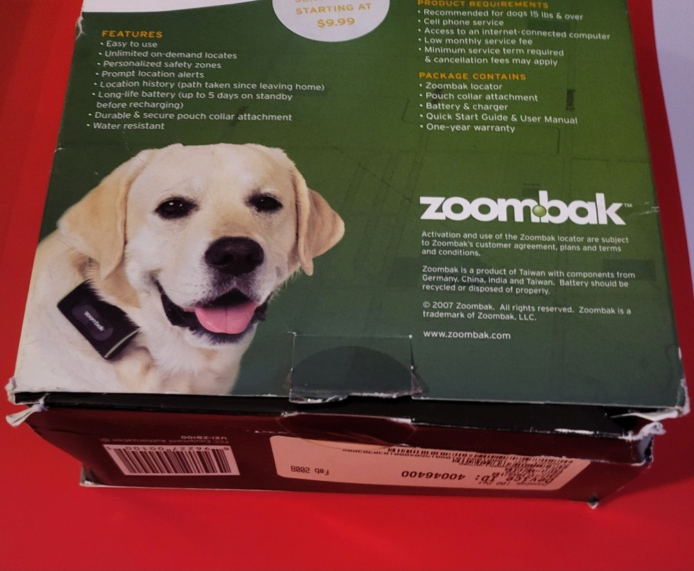 ZOOMBAK U2I-ZB100 pet tracking system