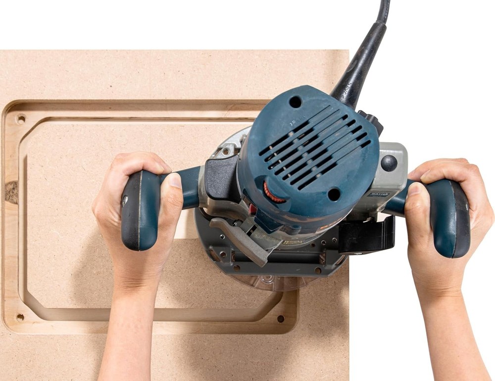 Router Table Insert Plate Template Kit – Includes MDF Routing Template, Threa...