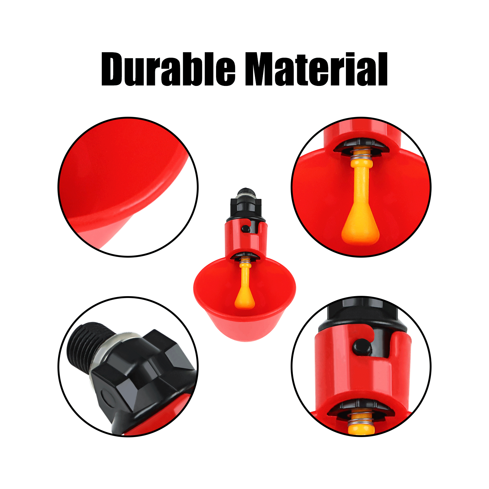 20Pcs Poultry Water Drinking Cups Chicken Hen Plastic Automatic Drinker Feeder