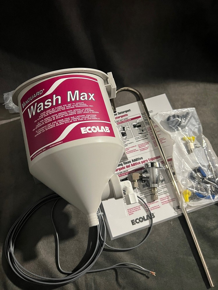 ECOLAB. P/N: 92371103. WASH MAX DISPENSER PACKAGE. HARDWARE AND INSTRUCTIONS.