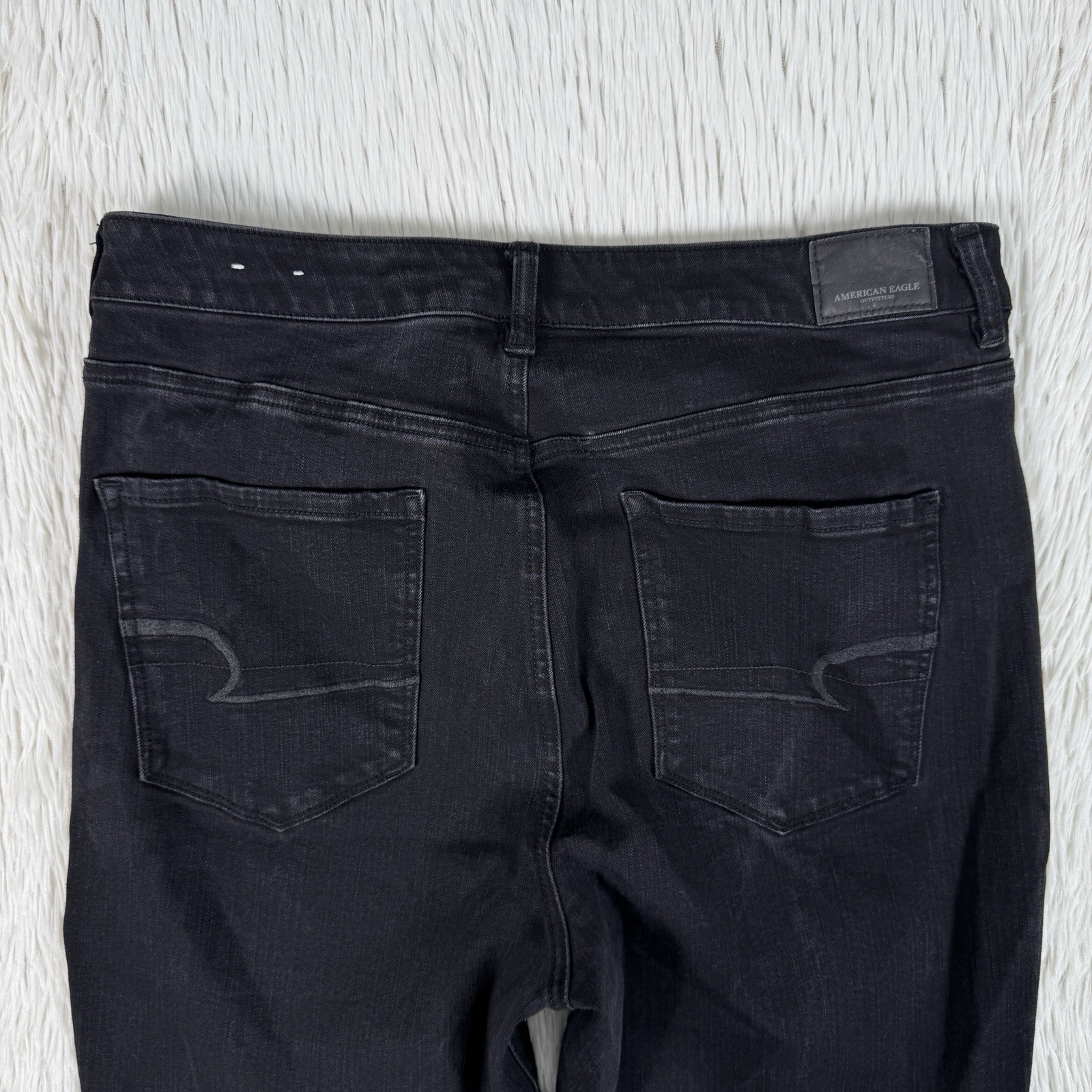 American Eagle Black Super High-Rise Jegging Denim Jeans Women's Size 14R