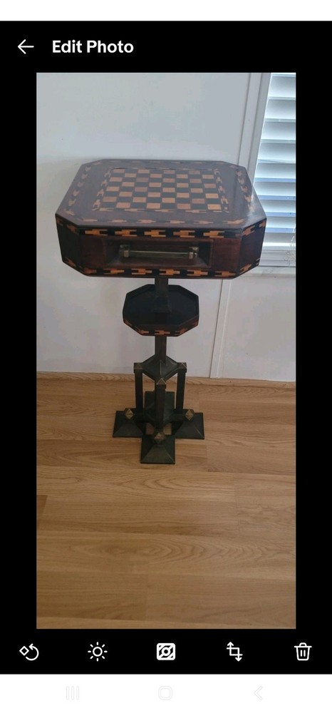 Game Table Antique with Hidden Draw Locks