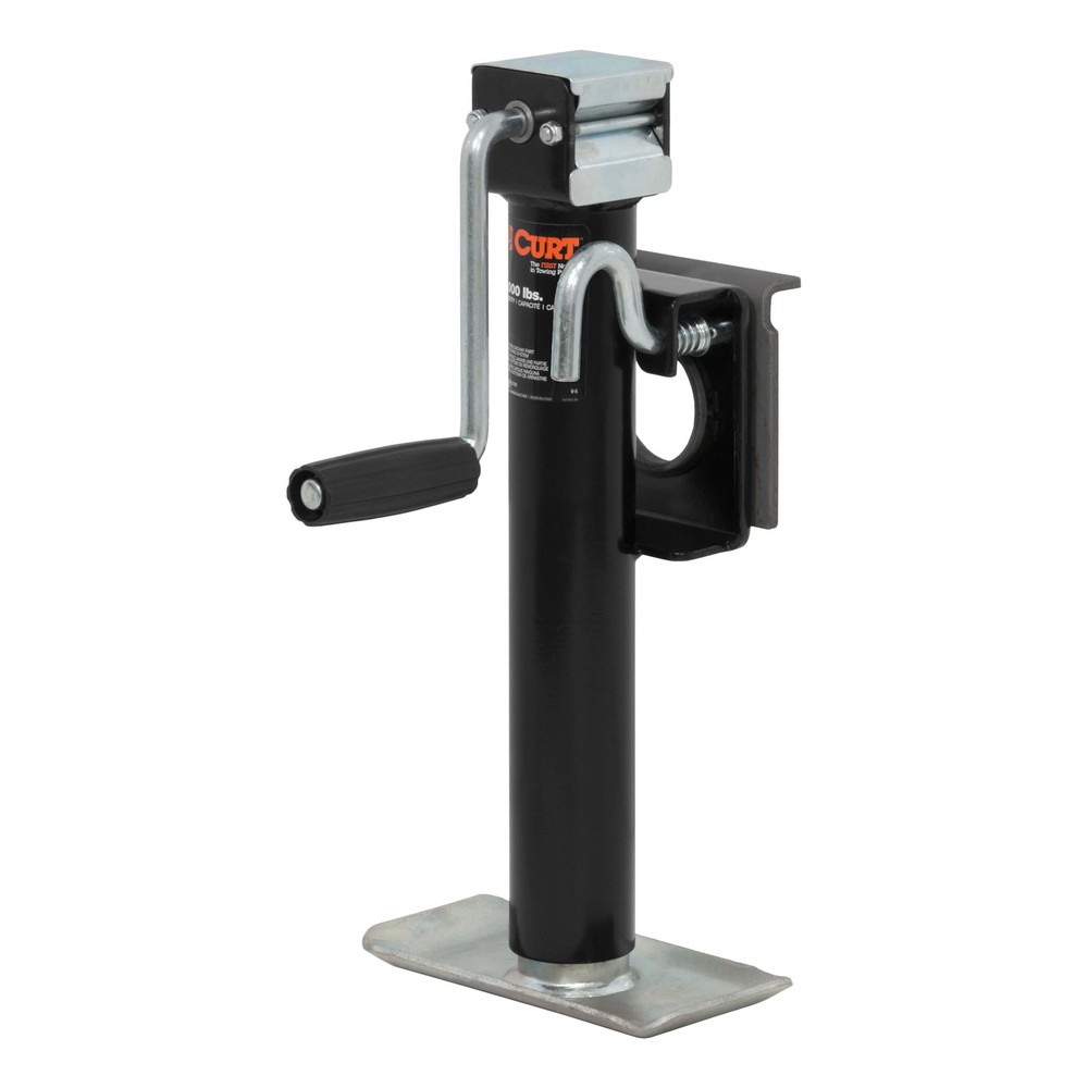 Bracket-Mount Swivel Trailer Jack w/ Side Handle, 2K lbs, 10" Travel 28302 CURT