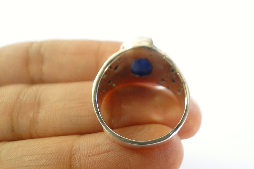 Blue Kyanite Solitaire 925 Sterling Silver Ring Size 6 7 9