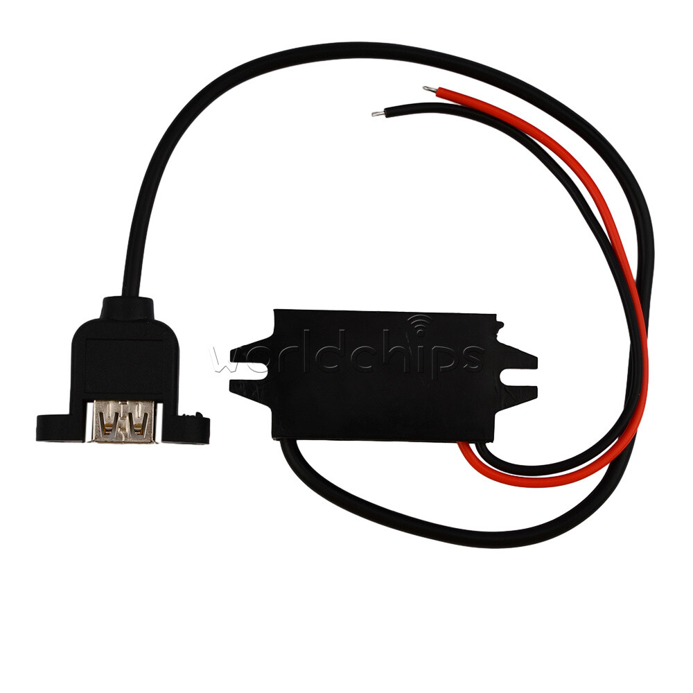 DC 12V to 5V 3A 15W Type A USB Output Power Adapter DC Converter Module