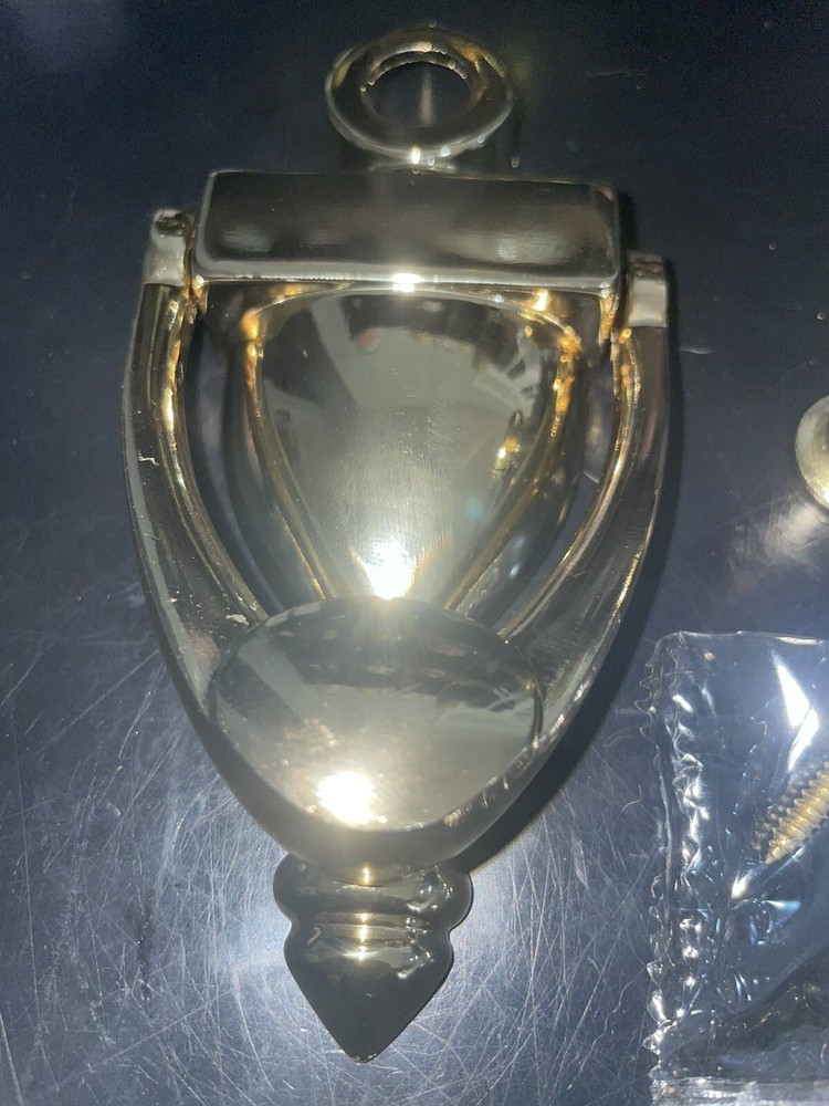 Solid Brass Door Knocker with 180 Degree Viewer Peep Hole