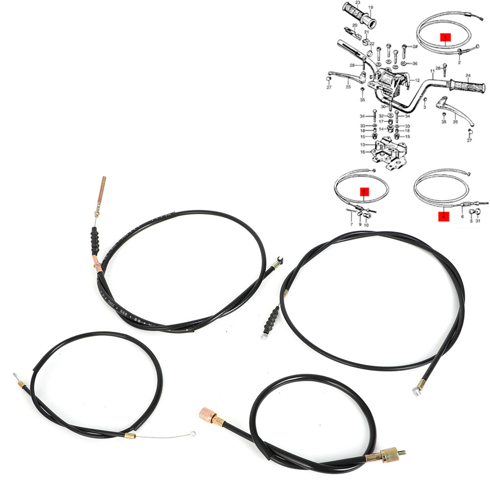 For 1966 1967 1968 Honda Trail 90 CT90 K0 Brake Cable Throttle Speedometer Cable