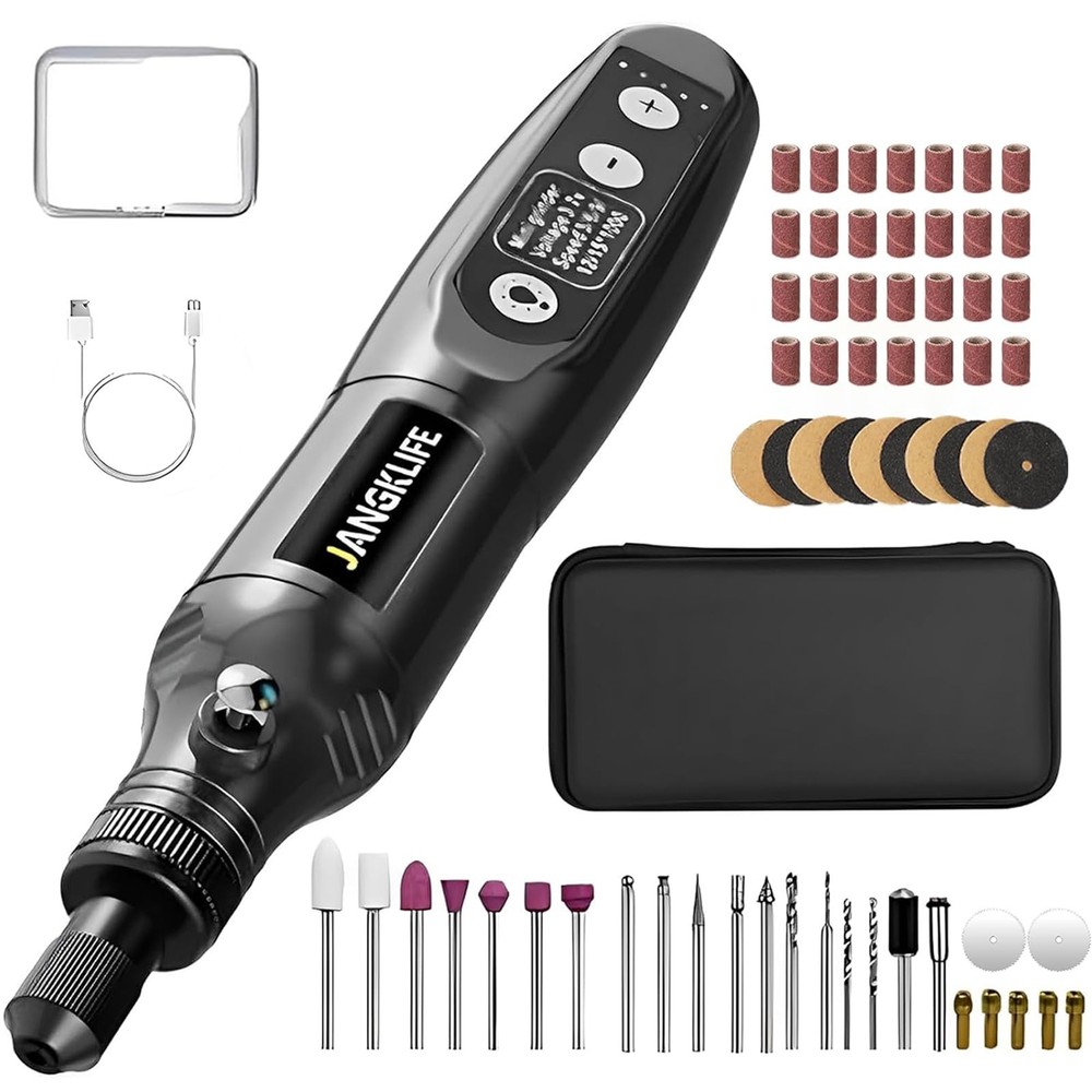 Mini Cordless Rotary Tool Kit, 5-speed Multi-purpose Engraving Tool, with LED...