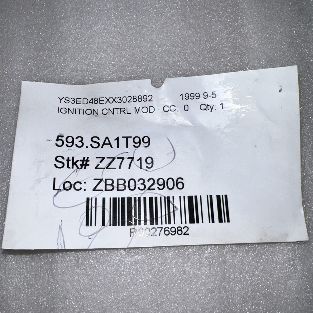 1999 9-5 SAAB IGNITION SENSOR CONTROL MODULE 5040167 / 52010511 B 27AS