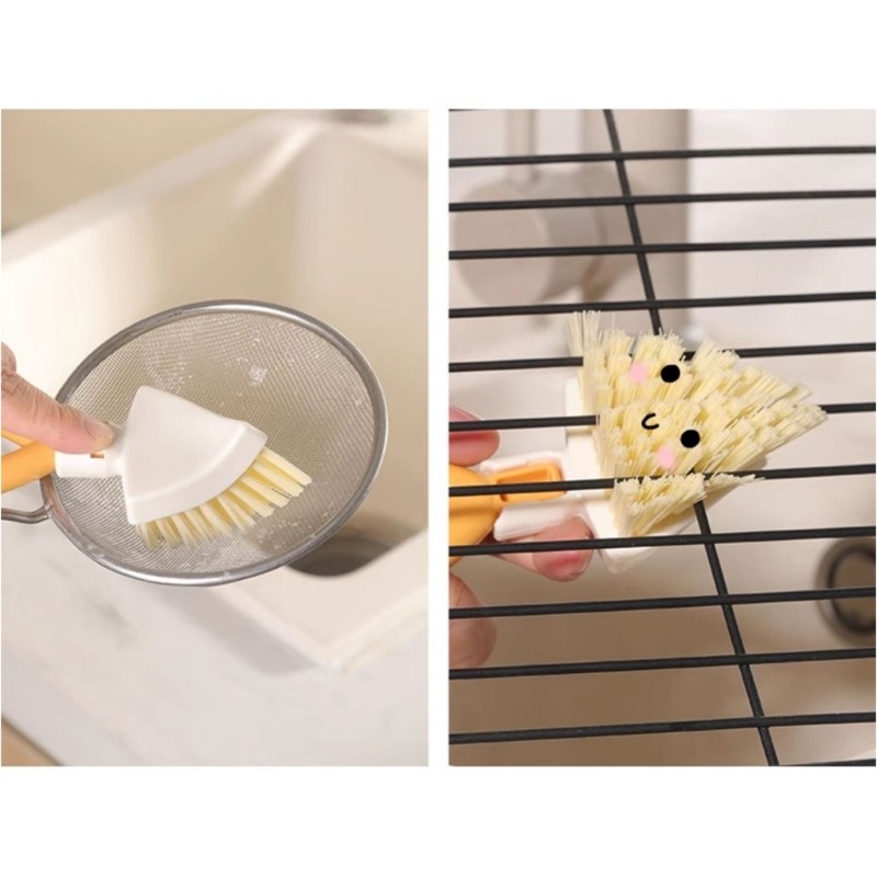 Multipurpose Collapsibles Triangular Brush Storage Toughes Flexible Bristles All