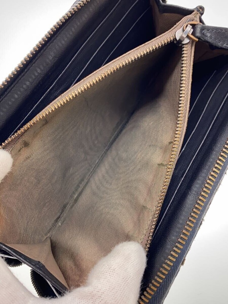 BOTTEGA VENETA Long Wallet Brown Patterned Men's