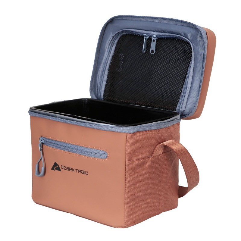 6-Can Soft-Sided Cooler W/ Removable Hard Liner Tan