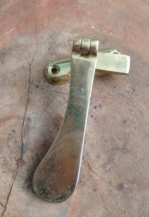 Vintage Solid Brass Window Latch Casement Handle Flips Left/Right