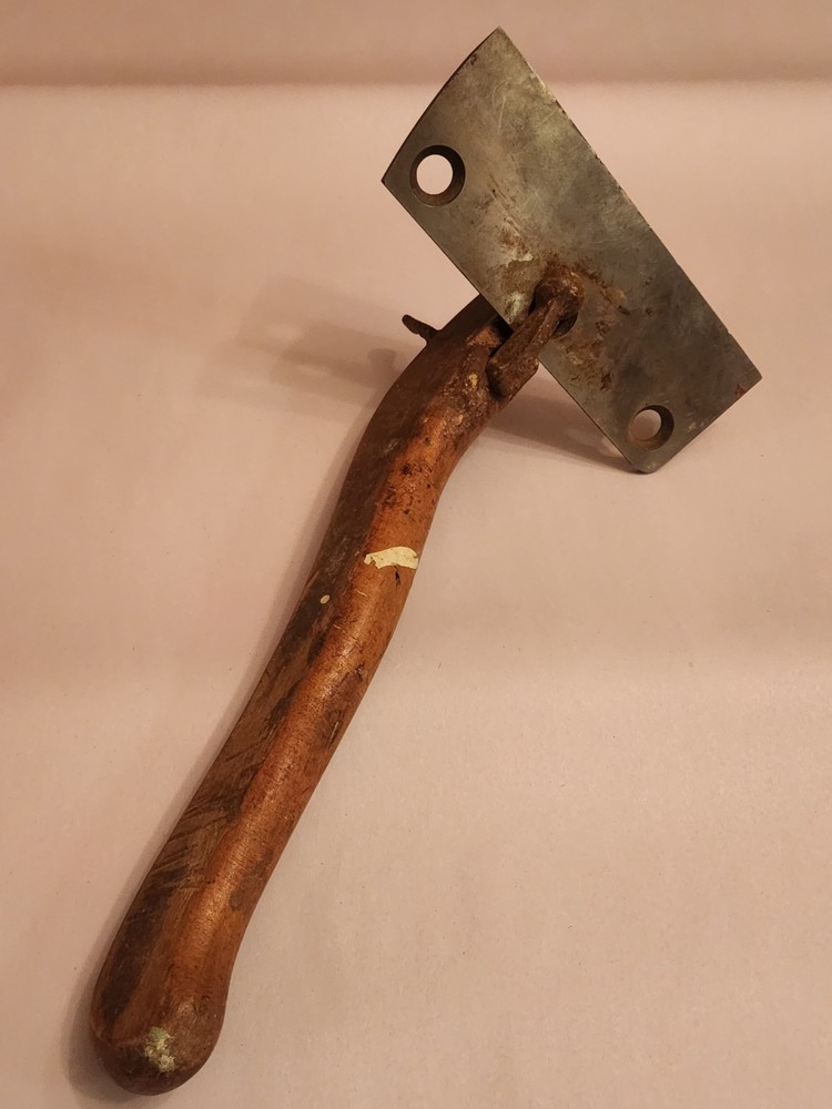 antique scraper weaving tool wood handle