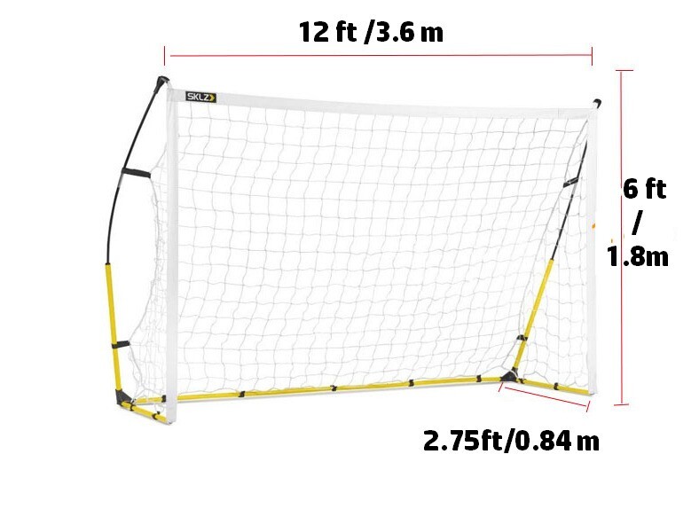 Fodoto Sports Portable Soccer Goal - 12' x 6' / 3.6m x 1.8m