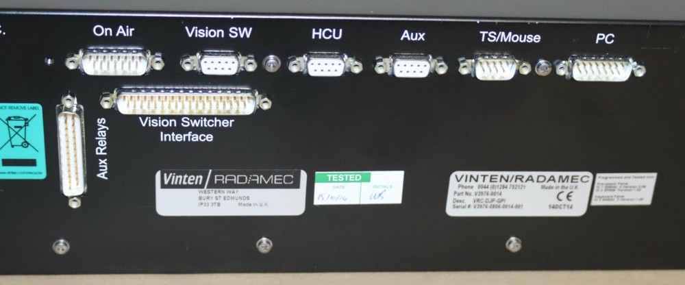Vinten RADAMEC BROADCAST ROBOTICS Joystick Controller VRC-DJP-GPI