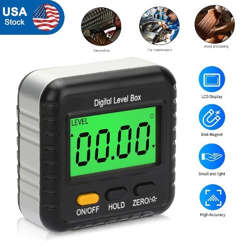 Magnetic Digital Level Box LCD Angle Finder Protractor Inclinometer Bevel Gauge