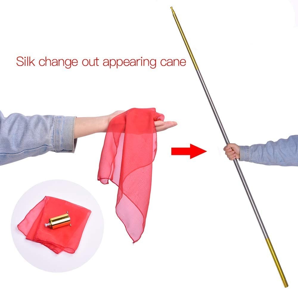 Magic Pocket Staff Metal Appearing Cane with Video Tutorial Link Magic Wands for