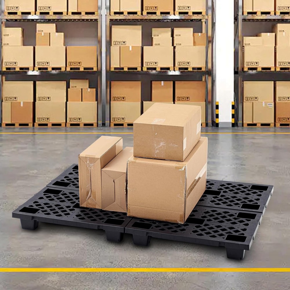 8Pcs Plastic Pallet Modular Stackable Ventilation Pallet 2200lbs Capacity