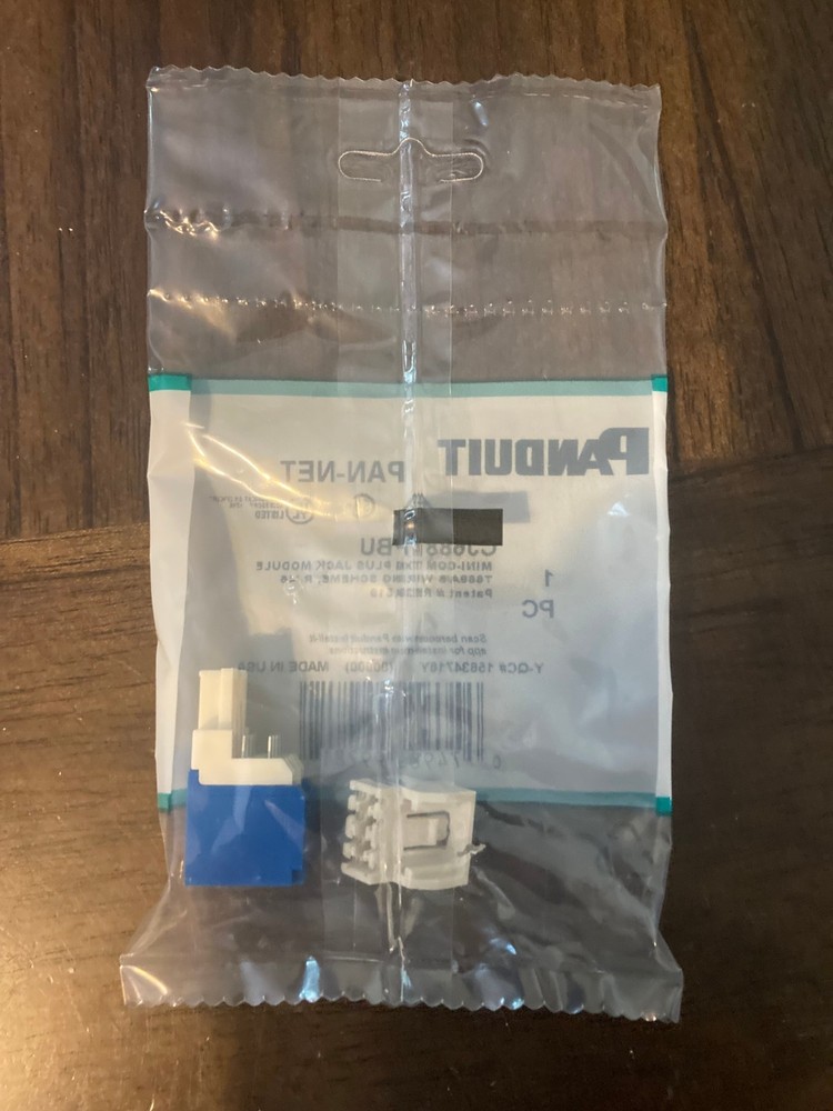 Panduit CJ688TPBU Blue Mini-Com TX6 Plus Jack Module Category 6