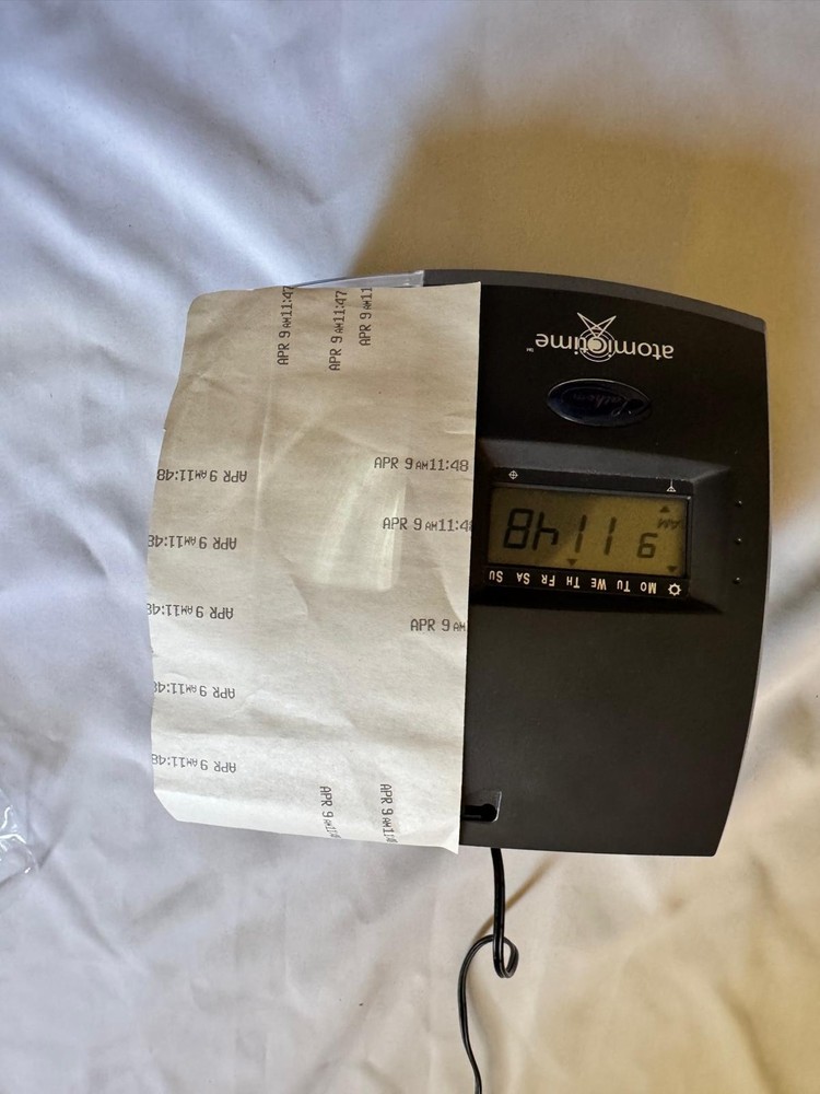 Lathem 1600E Atomic Time Traditional Punch Clock with Power Adapter & User Guide
