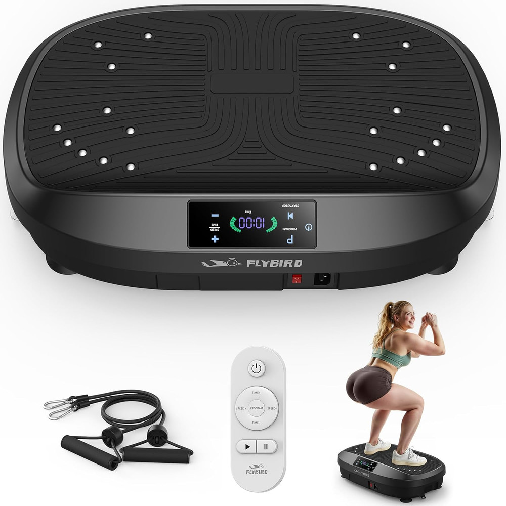 Vibration Plate Exercise Machine, Adjustable Speed for Full Body Workout