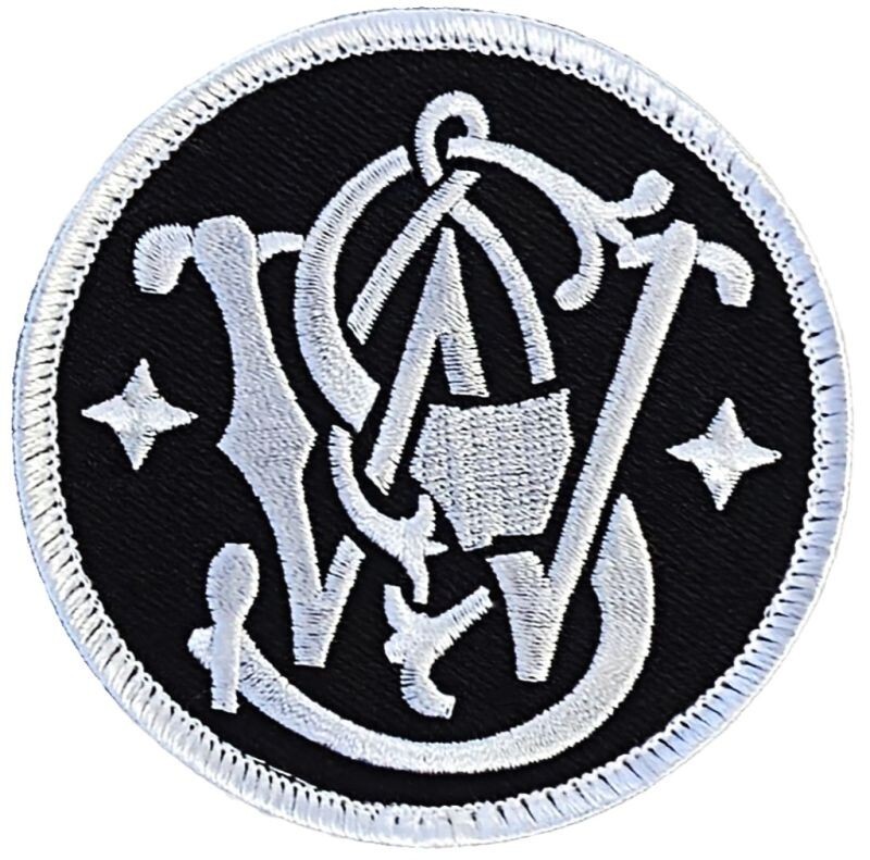 Smith and Wesson Firearm Gun Embroidered Patch | 2PC HOOK BACKING 3"x3"