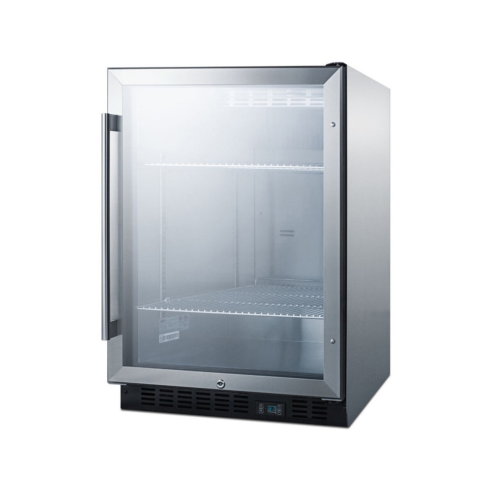 Summit SCR610BLCSS One Section Beverage Merchandiser, 5.0 cu. ft.