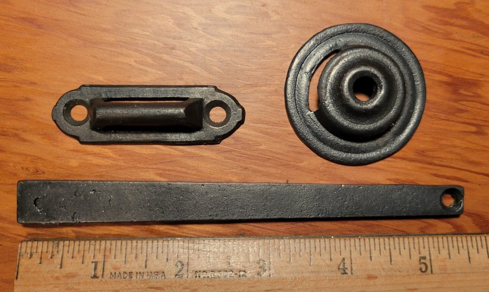 Early Door Iron Thumb Latch Drop Bar Strike Hardware