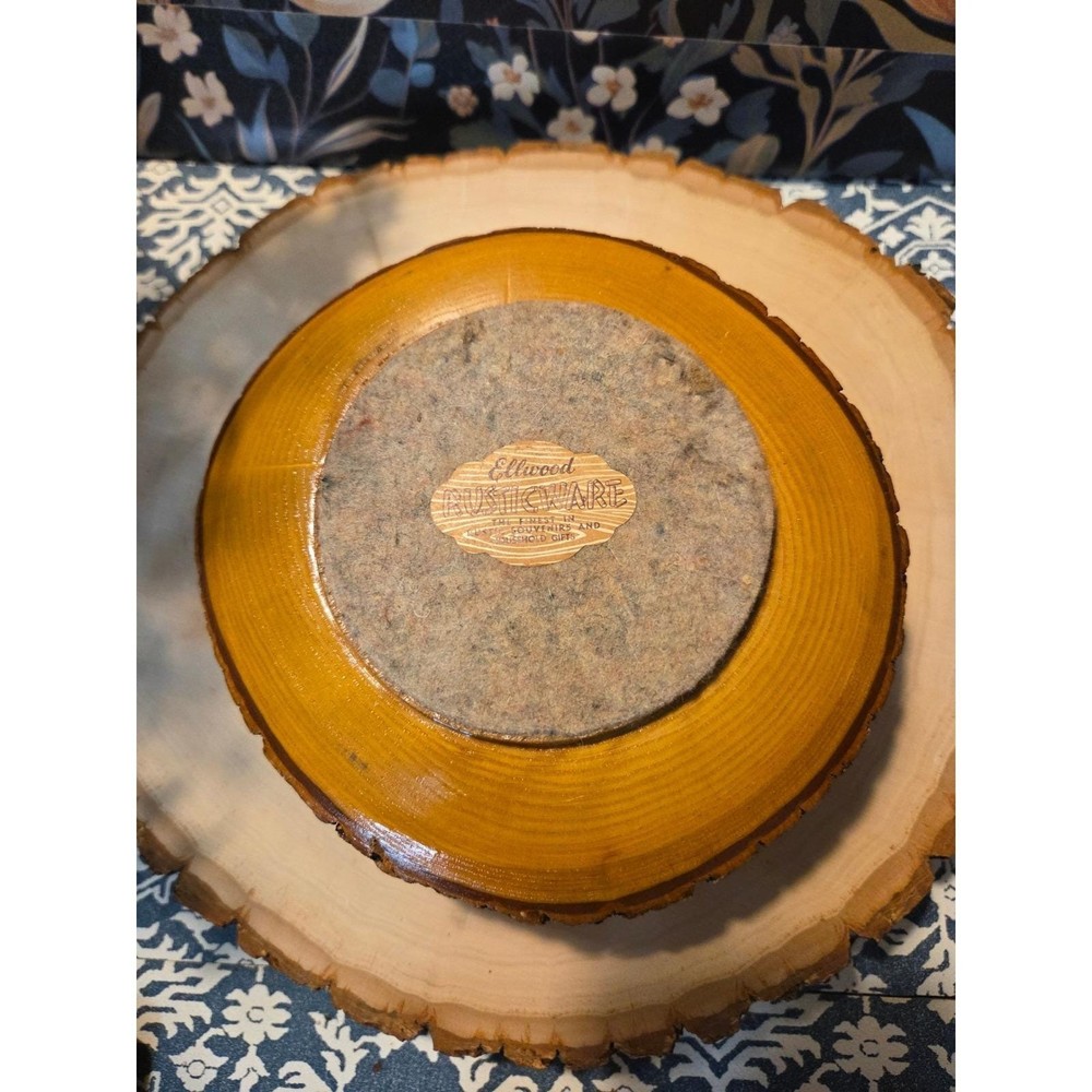 Rustic Wooden Nutcracker Bowl Set with Hammer and Picks Vintage