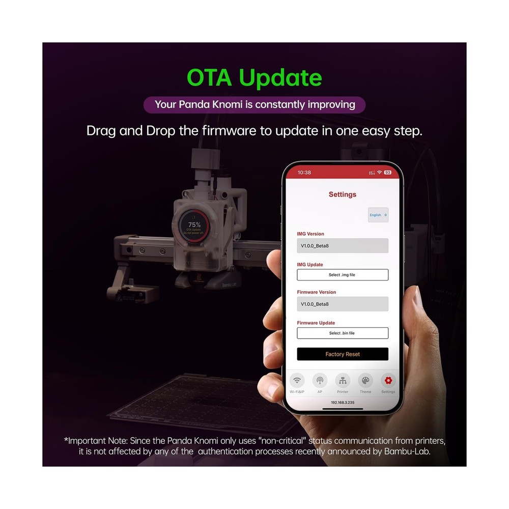 BIGTREETECH Panda Knomi + Plastic Shell, Toolhead Screen Upgrade Kit for Bamb...