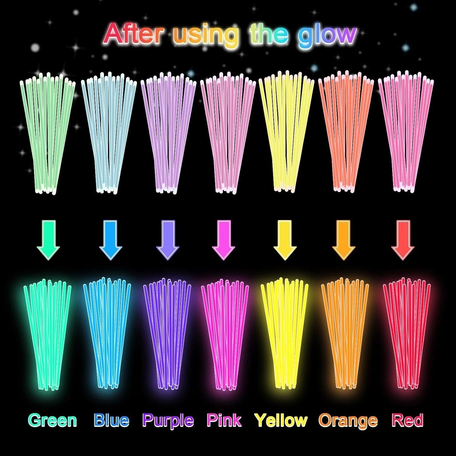Ultra Bright Glow Sticks Bulk Pack - 50pk Assortment for Parties & Celebrations