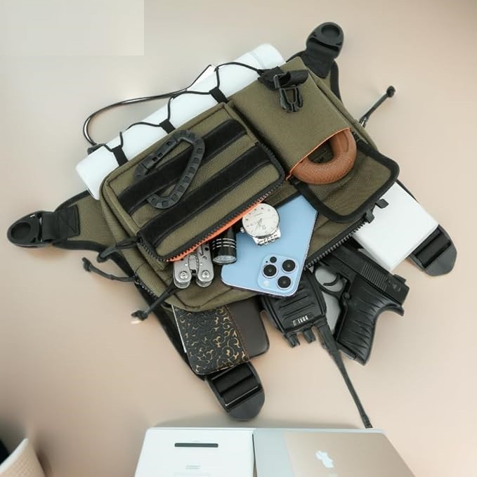 Multifunctional Adjustable Vest Waterproof Chest Bag