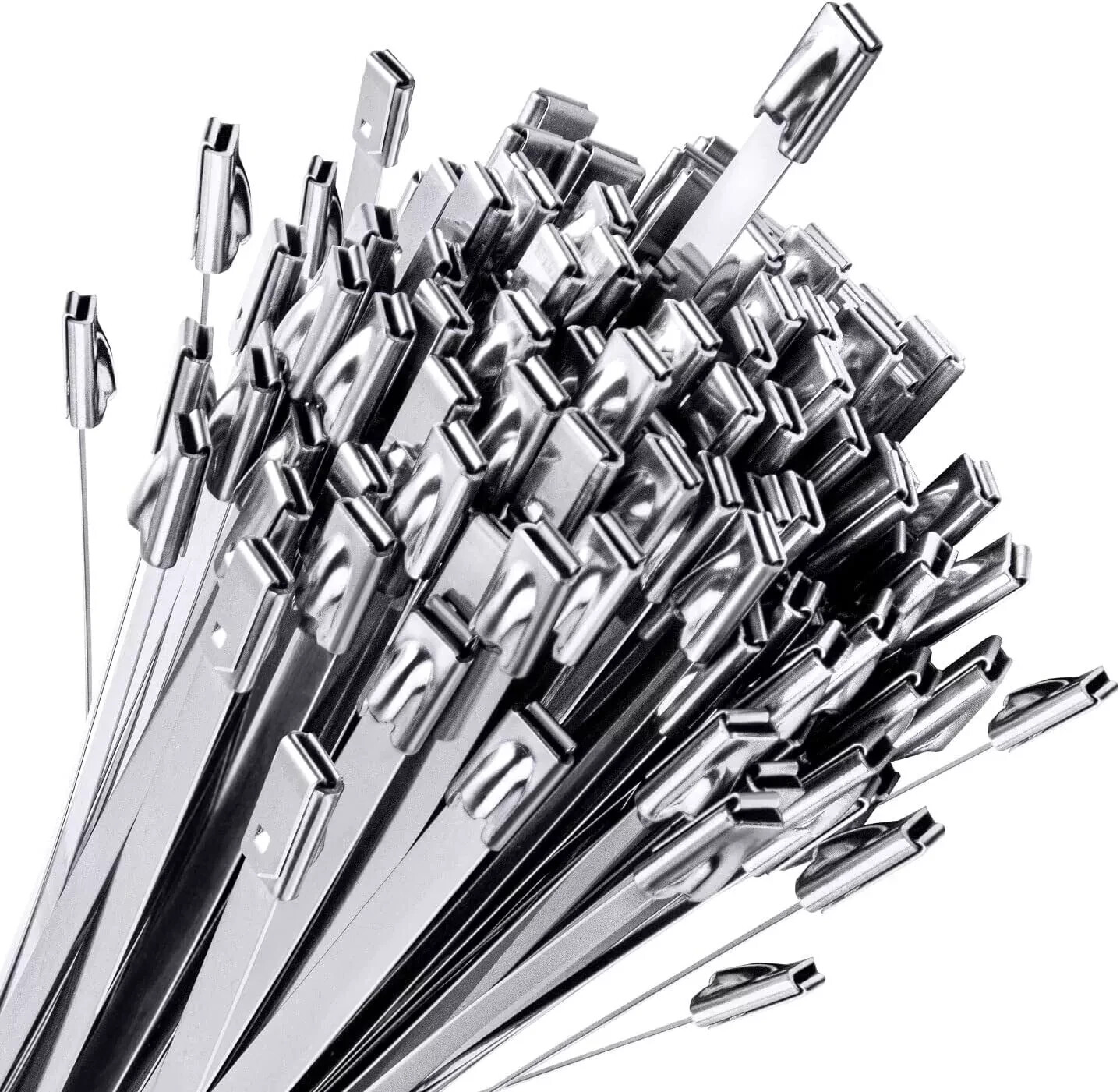 INDUSTRIAL GRADE 400lb (12MM) Stainless Steel Metal Zip Ties Heavy Duty Cable