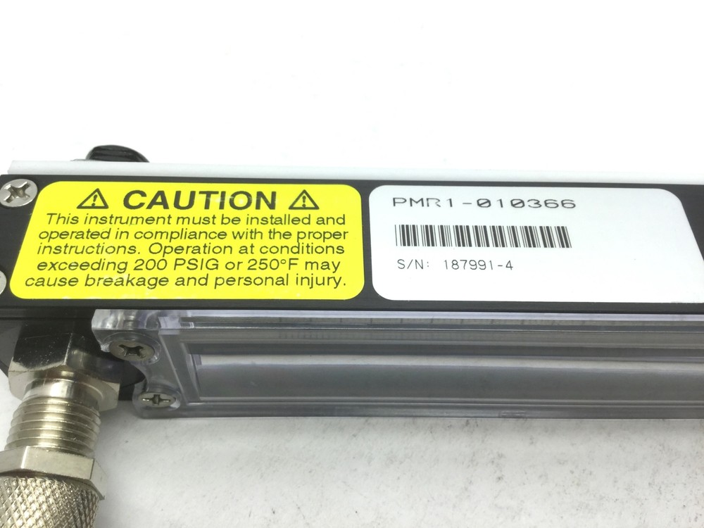 Cole-Parmer PMR1-010366 Masterflex Variable Area Panel Flowmeter W/ Valve, 150mm