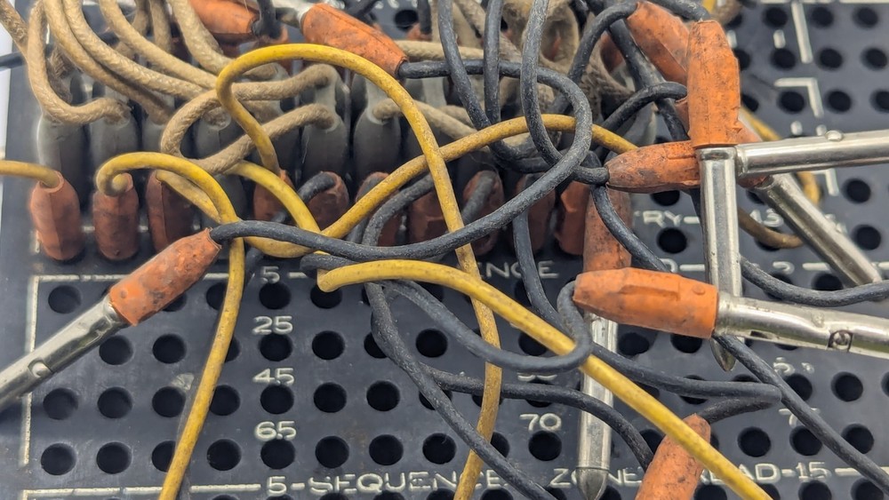 Vintage IBM 601059 MACHINE Plugboard Control Panel FOR DISPLAY