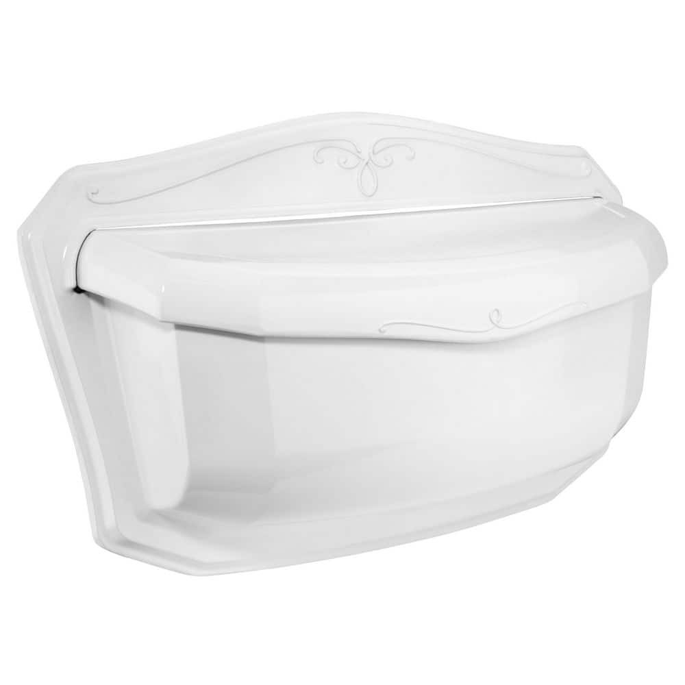 Architectural Mailboxes Villa White, Small, Aluminum, Wall Mount Mailbox