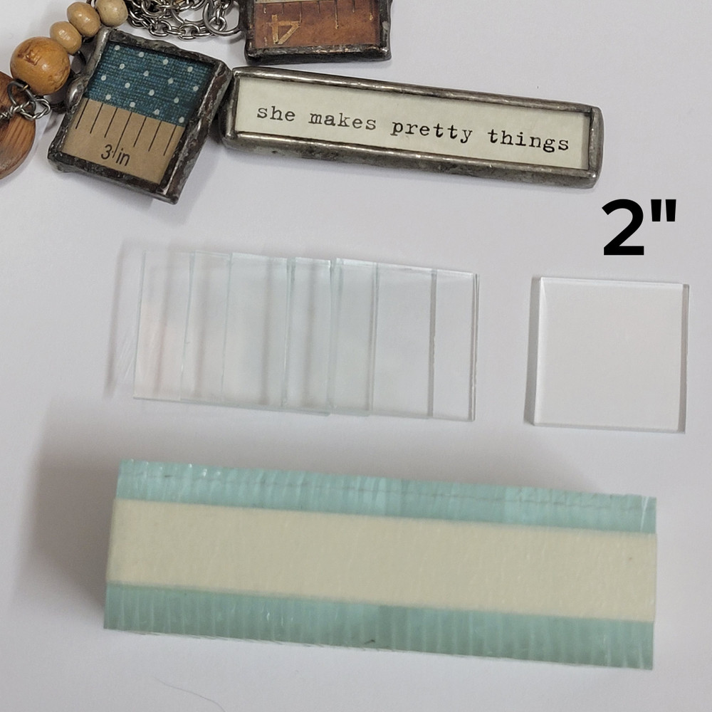 2" Square Clear Flat Glass (2 inch) | 30 Pack