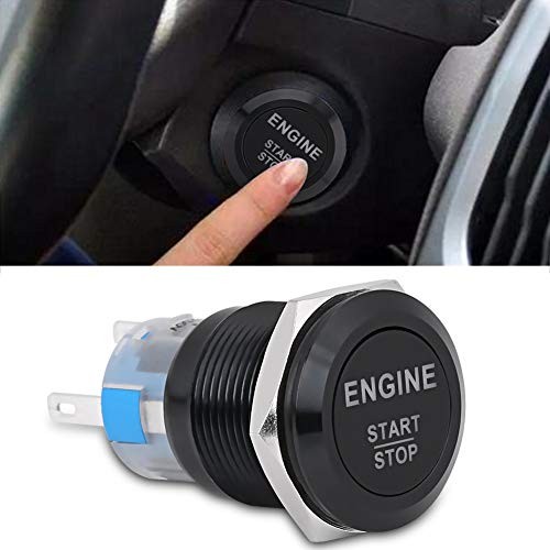 Car Engine Start Switch, 2 Colors Universal 12V White LED Car Engine Start
