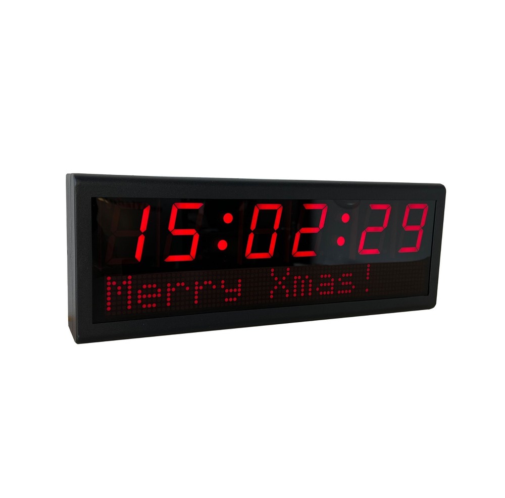 LED NTP PoE Clock for Home Decoration, Network Synchronized, Automatic DST Reset