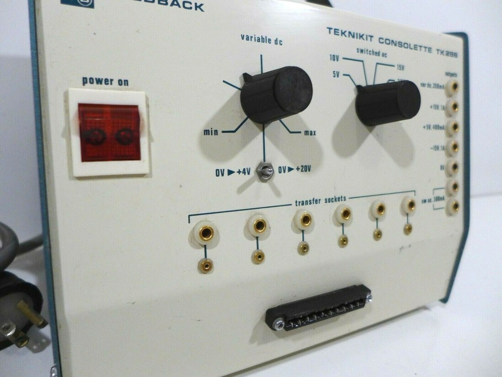 Feedback Teknikit Consolette TK286 Variable DC Transfer Machine Powers On