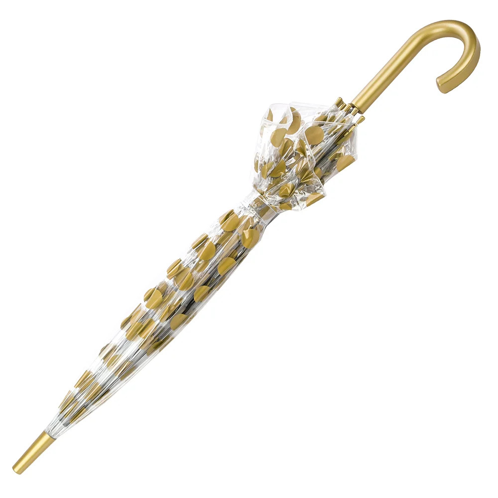 Clifton Polka Dot Automatic Umbrella Gold