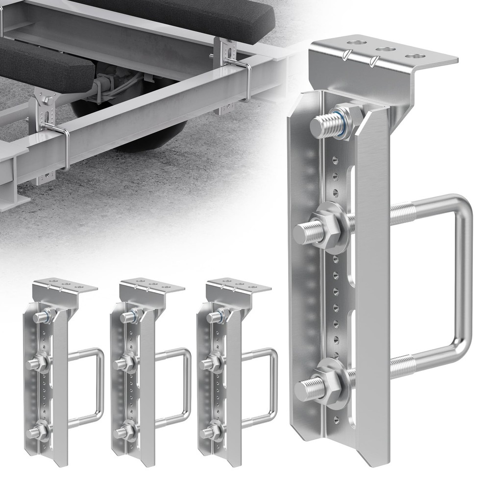 8 Pack 8" Galvanized Swivel Top Bunk Brackets for Boat Trailer with Hardware ...