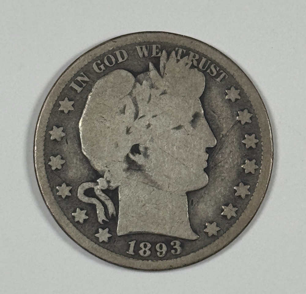1893-S BARBER HALF DOLLAR GOOD